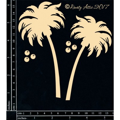  Dusty Attic - Chipboard «Palm Trees» 